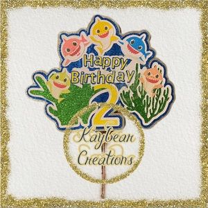 Baby shark cake topper